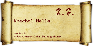 Knechtl Hella névjegykártya